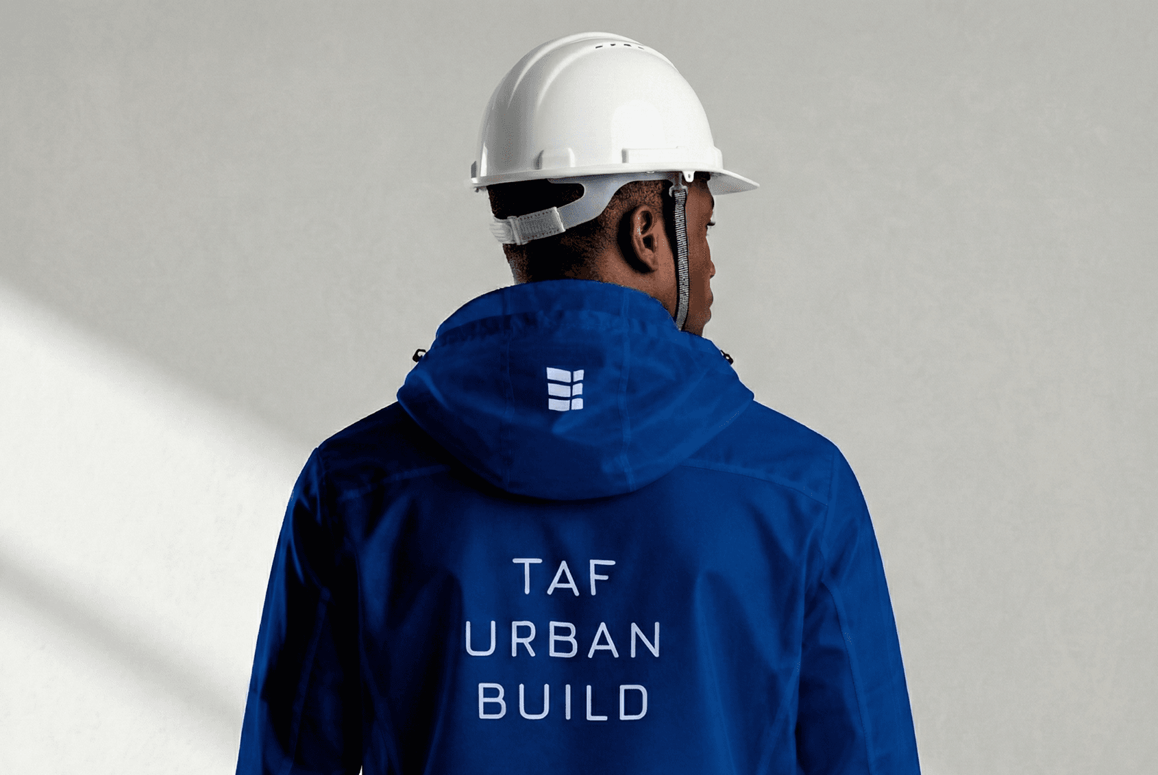 TAF Urban Build site jacket and helmet