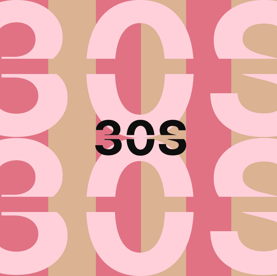 30S pattern, pink and tan