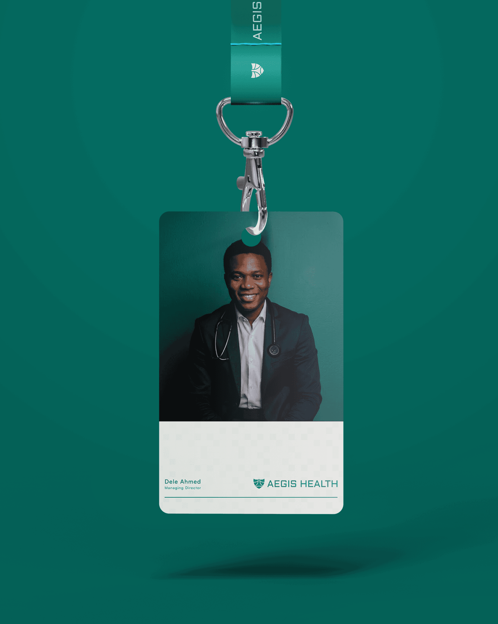 Staff ID badge and lanyard