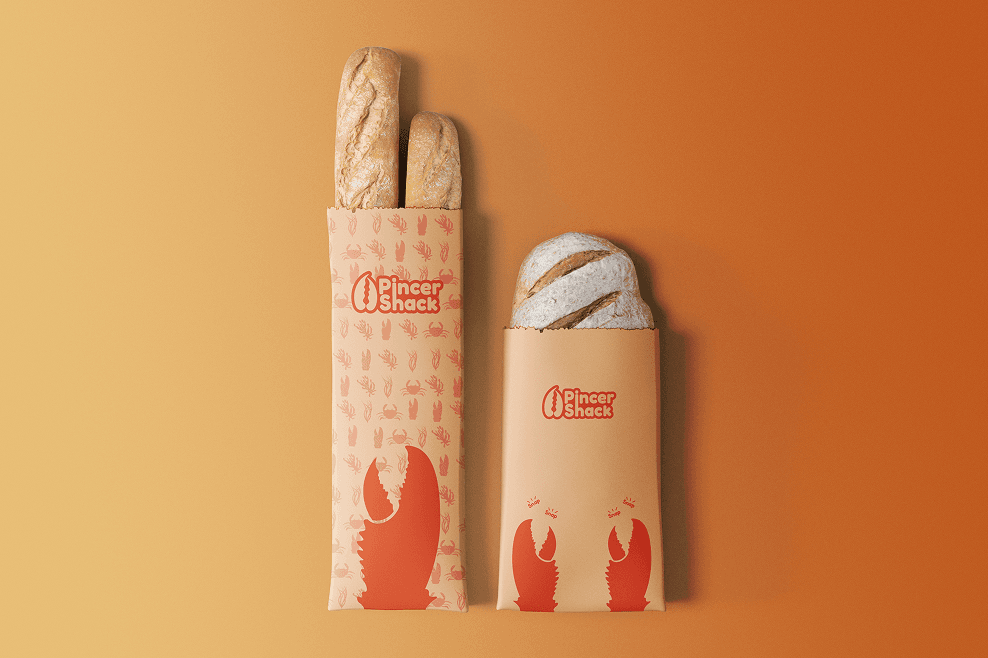 Bread bags with claw print